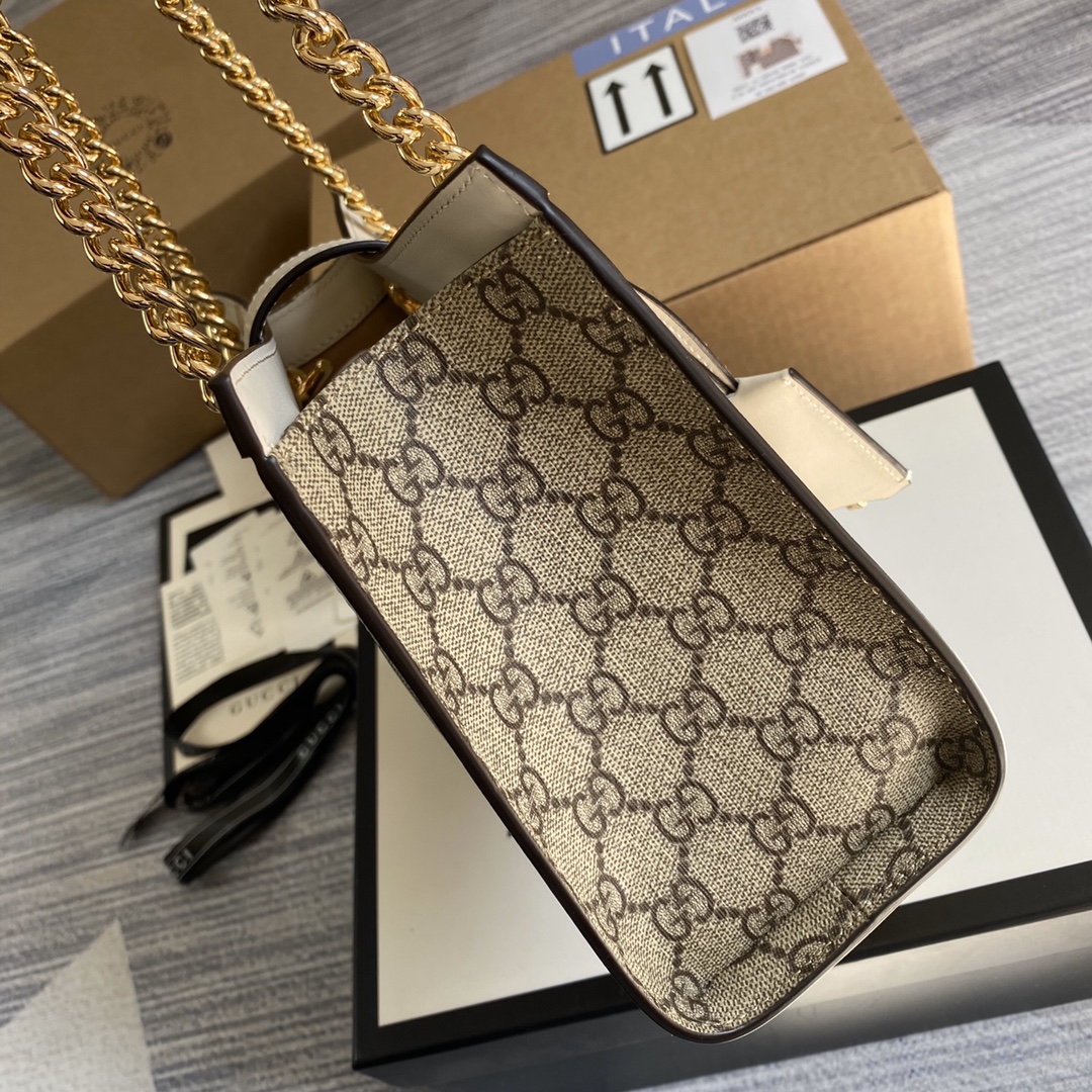 Gucci Padlock GG Small Shoulder Bag 498156 White